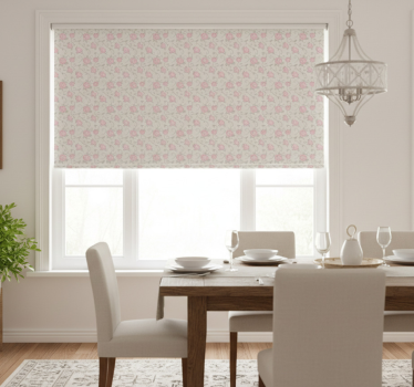 Rollo fenster esszimmer kleine blumen vintage stil - TenStickers
