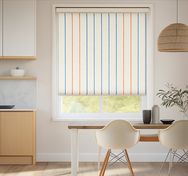 Rollo Fenster Esszimmer mehrfarbiges lineares muster - TenStickers