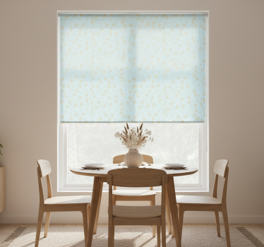 Rollo fenster esszimmer mit blauen nordischen pflanzen - TenStickers