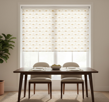 Rollo fenster esszimmer mit goldfarbenem farbverlauf - TenStickers