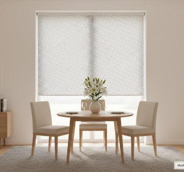 Rollo fenster esszimmer moderner weißer twister - TenStickers