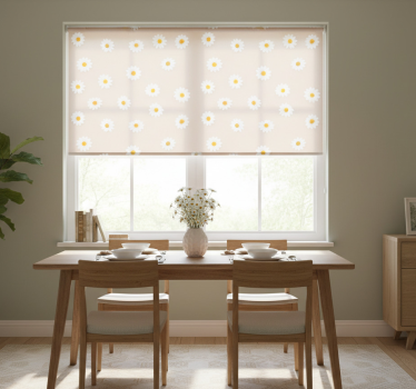 Rollo fenster esszimmer modernes gänseblümchenmuster - TenStickers