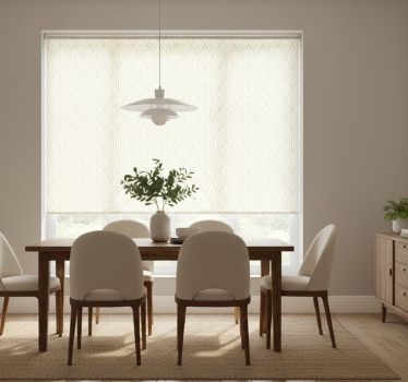 Rollo fenster esszimmer modernes weißes muster - TenStickers