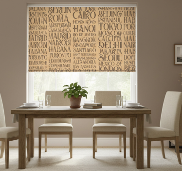 Rollo fenster esszimmer städte der welt - TenStickers