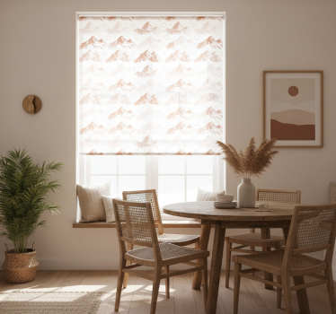 Rollo fenster esszimmer terracotta bergmuster - TenStickers
