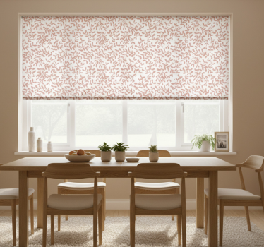 Rollo fenster esszimmer terracotta kleine blätter - TenStickers