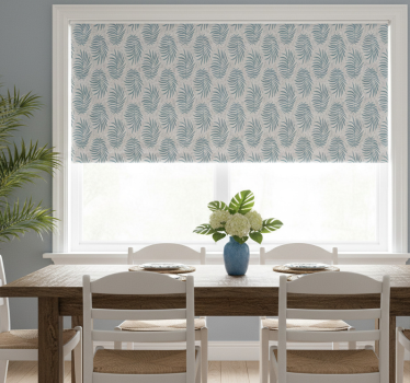 Rollo fenster esszimmer tropical blau hamptons muster - TenStickers