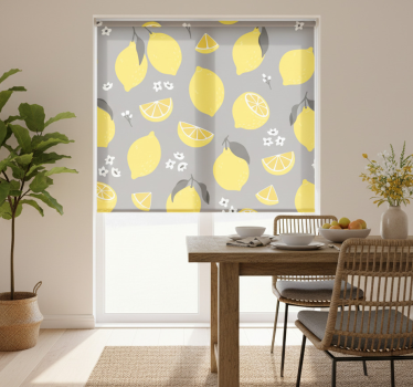 Rollo fenster esszimmer tropisches zitrone - TenStickers