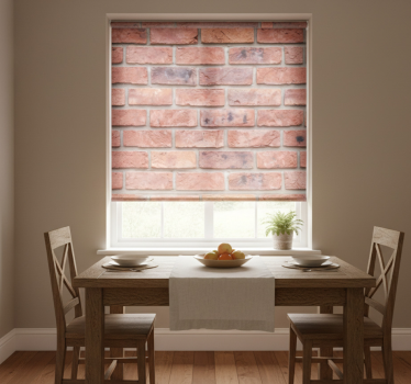 Rollo fenster esszimmer ungewöhnliche steinwand - TenStickers