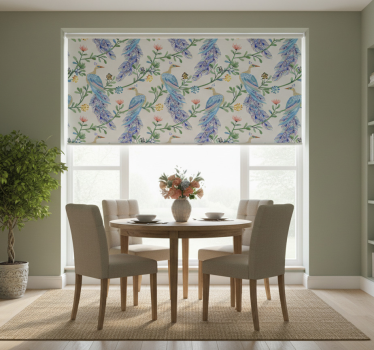Rollo fenster esszimmer vögel im paradies - TenStickers