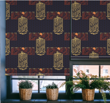 Rollo Fenster Vintagedesign sonnenuntergang mit wasserfällen - TenStickers