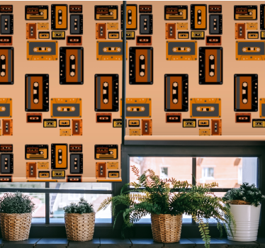 Rollo Fenster Vintagedesign retro-kassetten - TenStickers