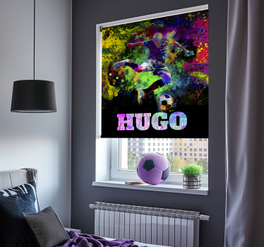 Rollo Fenster Fußball farbenfrohes Design - TenStickers
