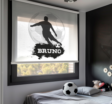 Rollo Fenster Fußball personalisierbarer Fußballspieler - TenStickers