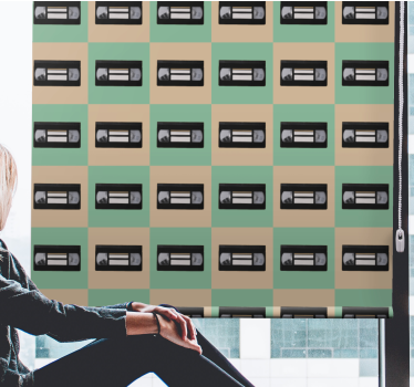 Rollo Fenster Vintagedesign retro-bandmuster - TenStickers