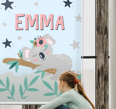 Rollo Fenster Kinderzimmer koalababy mit namen - TenStickers