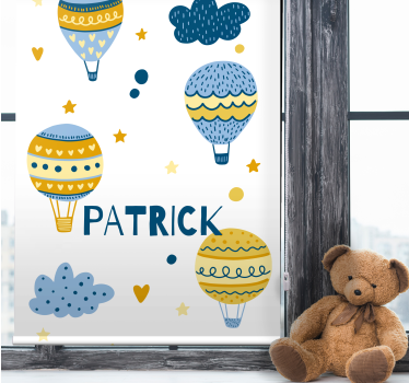 Rollo fenster kinderzimmer mit skandinavischen luftballons - TenStickers
