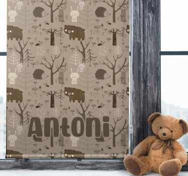 Rollo Fenster Kinderzimmer waldtierthema - TenStickers