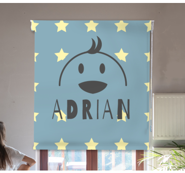 Rollo Fenster Kinderzimmer sternenhuhn mit namen - TenStickers