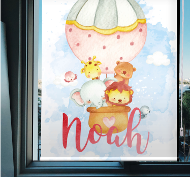 Rollo Fenster mit Namen heißluftballon-abenteuer - TenStickers