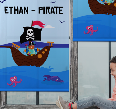 Rollo Fenster mit Namen piratenabenteuer seestück - TenStickers
