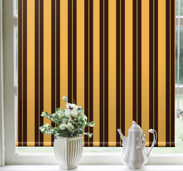 Fenster Rollo Elegant senfgelbe und schwarze streifen - TenStickers