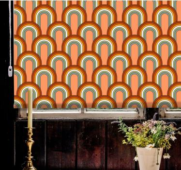 Rollo Fenster Vintagedesign retro-bogenmuster - TenStickers