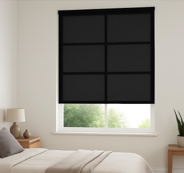 Rollo Fenster Schwarz modernes blockmuster - TenStickers