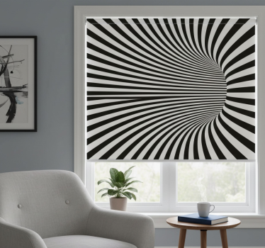 Rollo fenster schwarz 3d gewölbter tunnel - TenStickers
