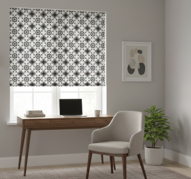 Rollo fenster schwarz vintage fliesen - TenStickers