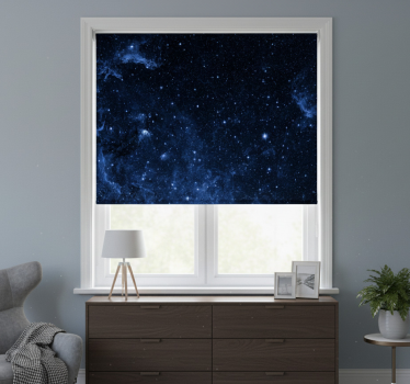 Rollo fenster schwarz wandtapete galaxy schlafzimmer - TenStickers