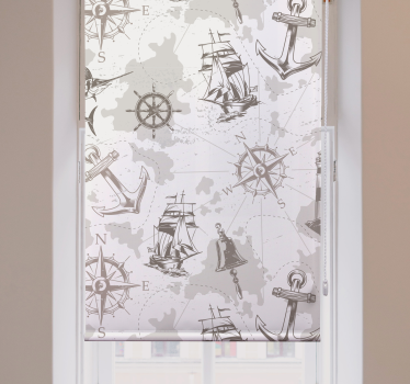 Rollo Fenster Vintagedesign nautische erkundungsmotive - TenStickers