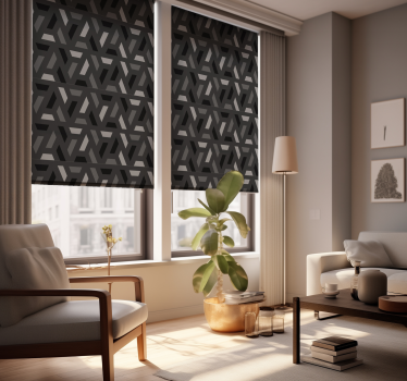 Moderne Dreiecke Rollos schwarz für Wohnzimmer - TenStickers