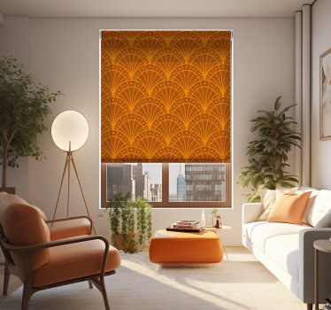 Bogen Design Rollos orange für Wohnzimmer - TenStickers