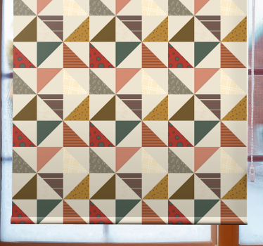 Weitere Vintage Küchenfenster Rollo Patchwork geometrisch - TenStickers