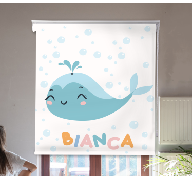 Namens glücklicher Wal Rollo Kinderzimmer - TenStickers