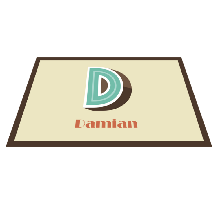 Tischset mit Namen 3D Buchstabe - TenStickers