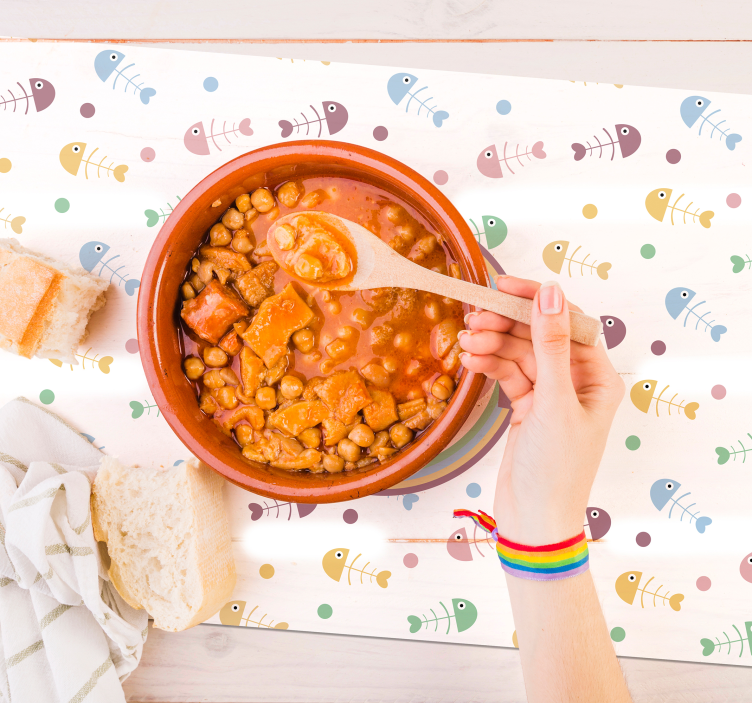Tischset kinder lebhaftes fischkonzept - TenStickers
