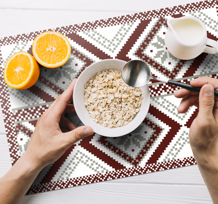 Tischset mit geometrischem texturmuster - TenStickers