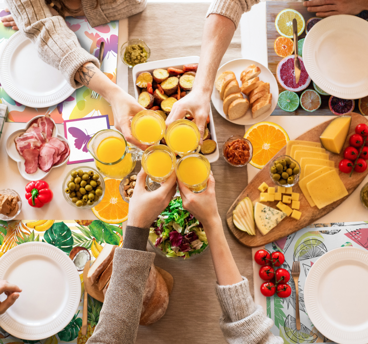 Tischsets originell zitrusfrüchte arrangement - TenStickers