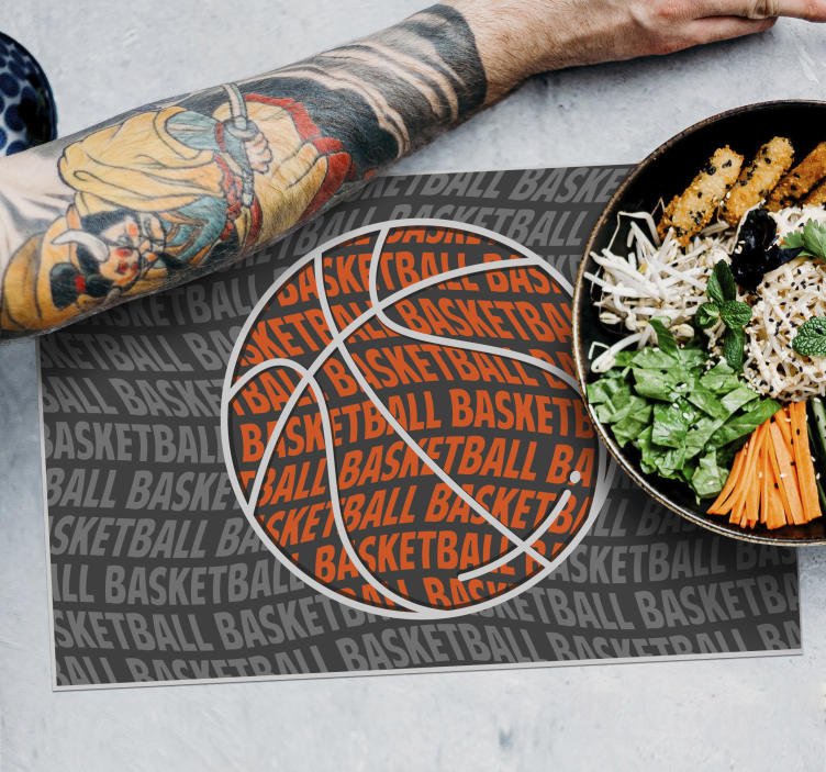 Originelles Tischset Basketball - TenStickers