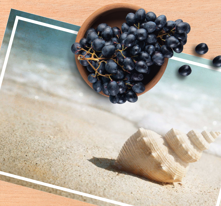 Tischset modern Muschel auf dem sand - TenStickers