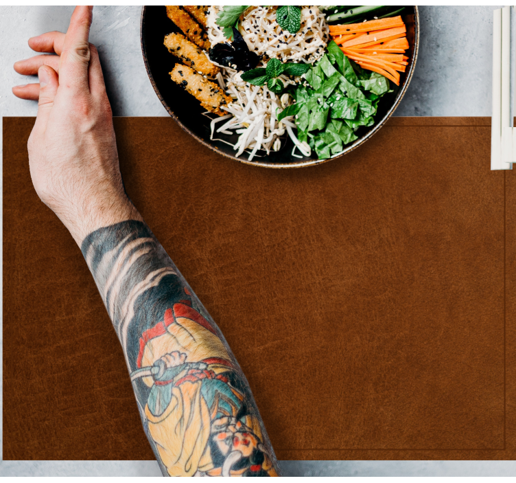 Tischset Textur Brauner ledereffekt - TenStickers