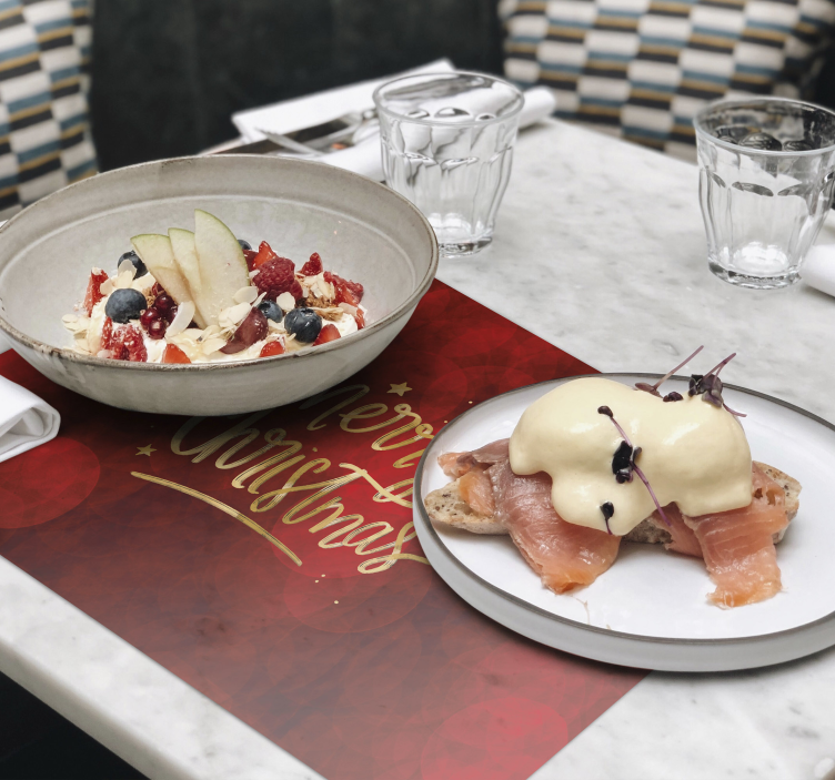 Tischset Weihnachten Frohe weihnachten in rot - TenStickers