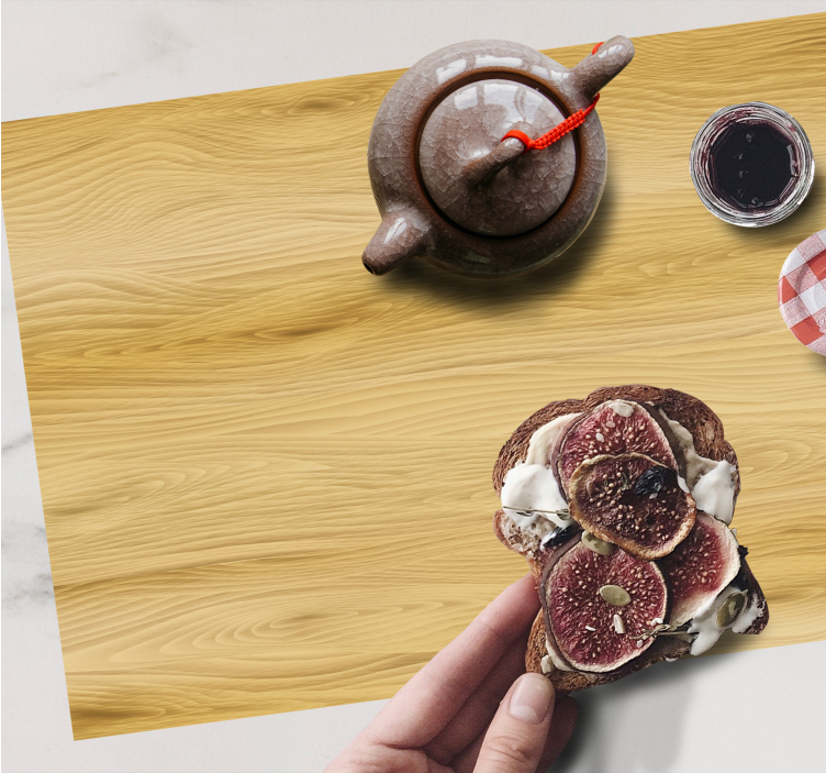 Tischset aus natürlichem holz - TenStickers