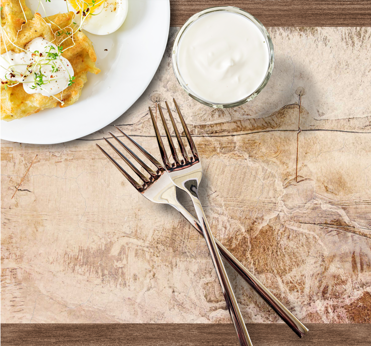 Tischset aus organischem holzfinish - TenStickers