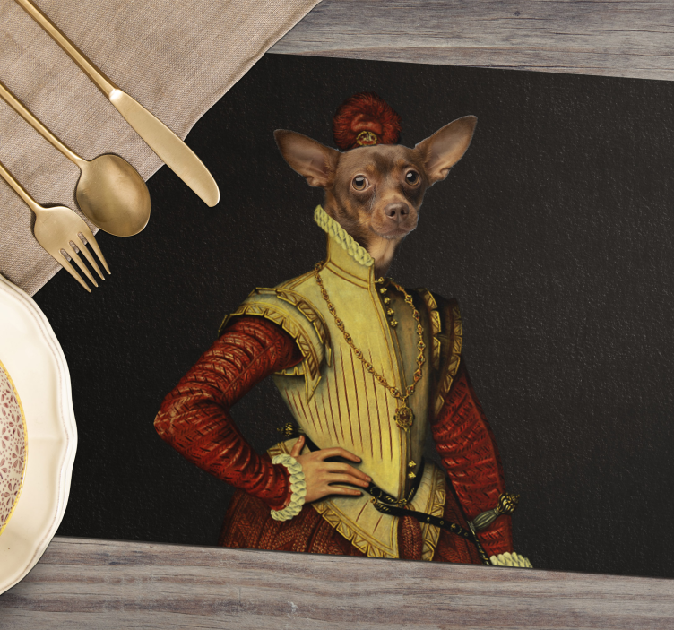 Tischset elegant Aristokraten Hund - TenStickers