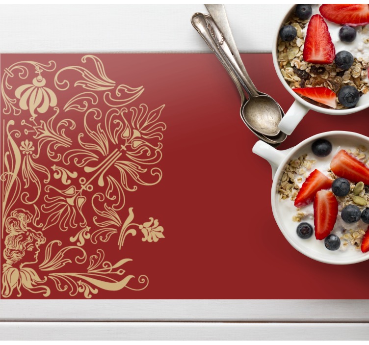 Tischset elegant mit eleganten floralen akzenten - TenStickers