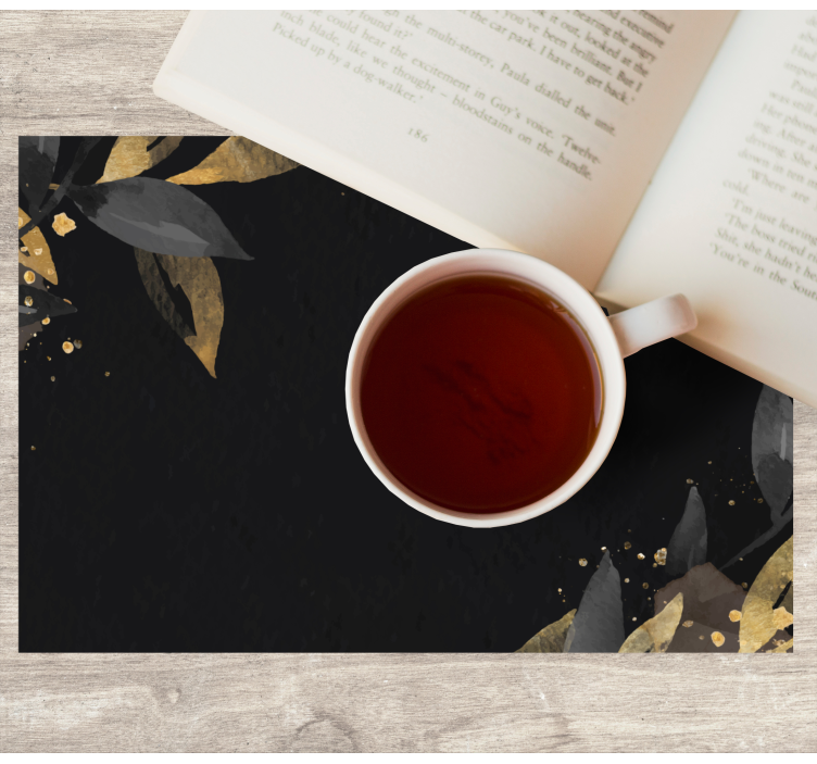 Tischset elegant mit verfeinerten blättermotiven - TenStickers