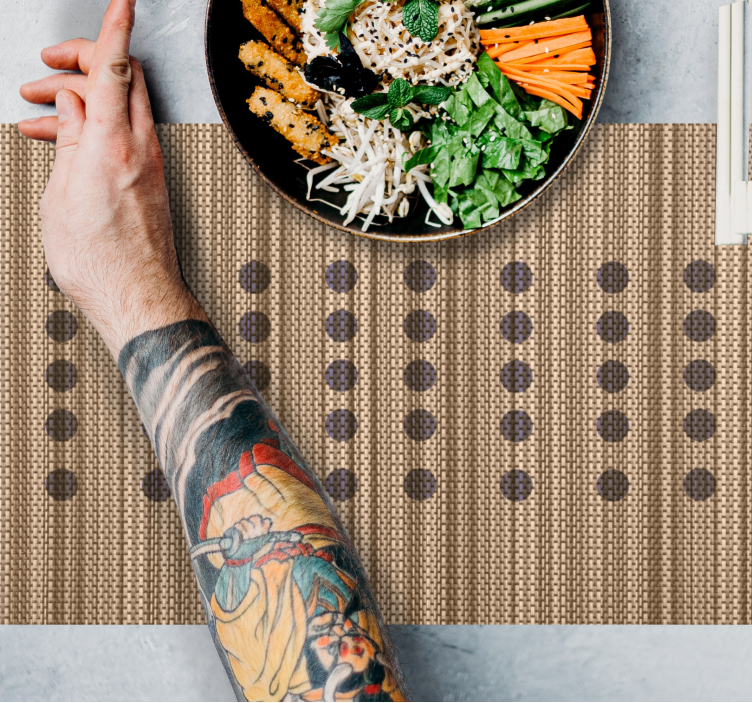 Tischset elegante braune oberfläche - TenStickers